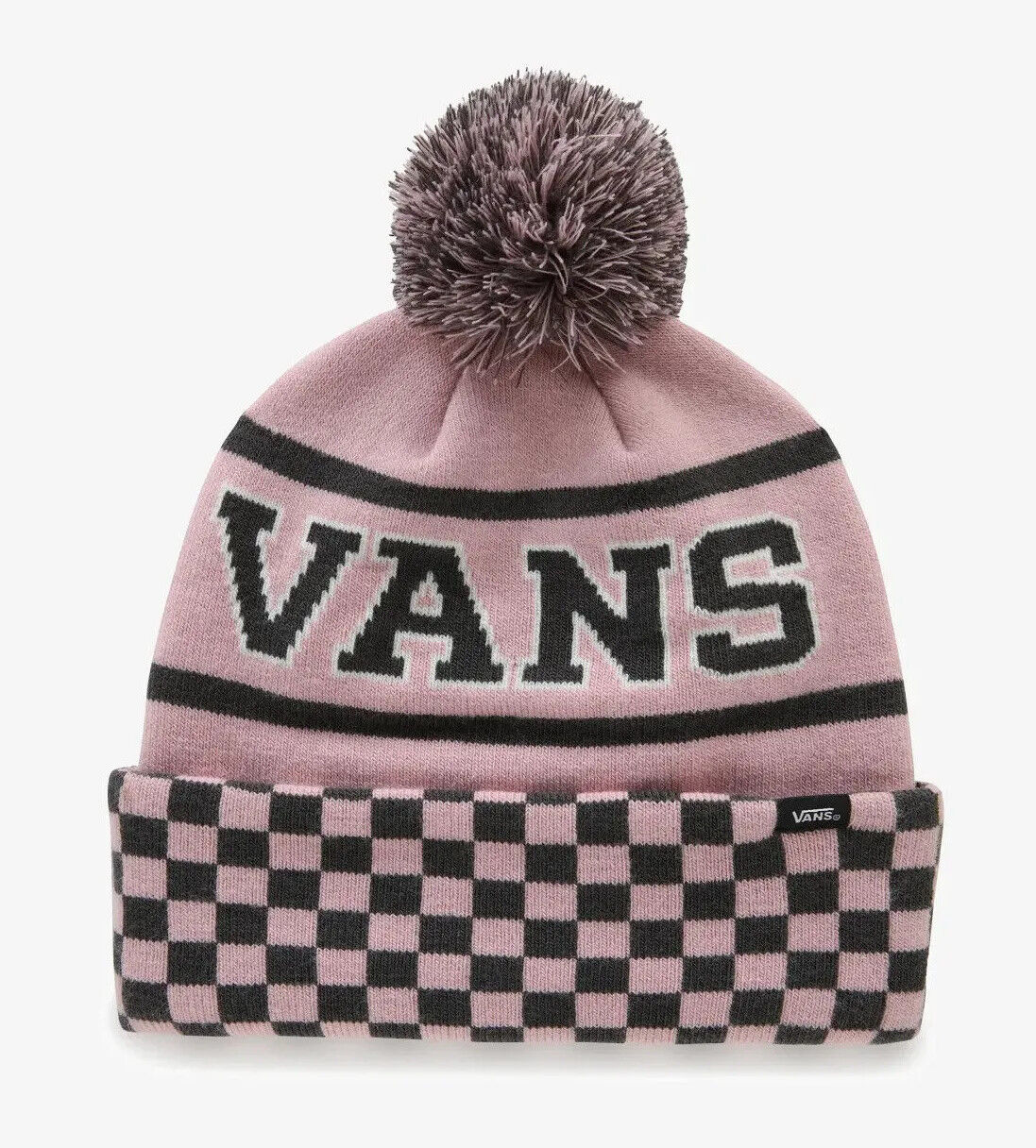 Vans Kids Spirit POM POM Beanie / Pink Black / RRP £24