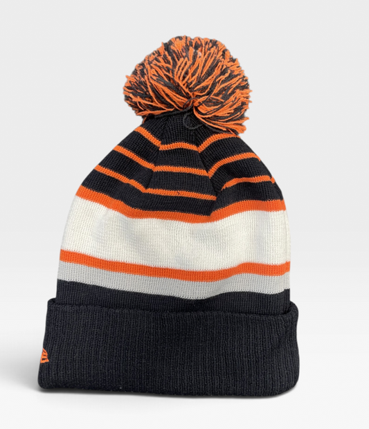 New Era Detroit Tigers MLB Team Stripe Knit Hat / Navy / RRP £28