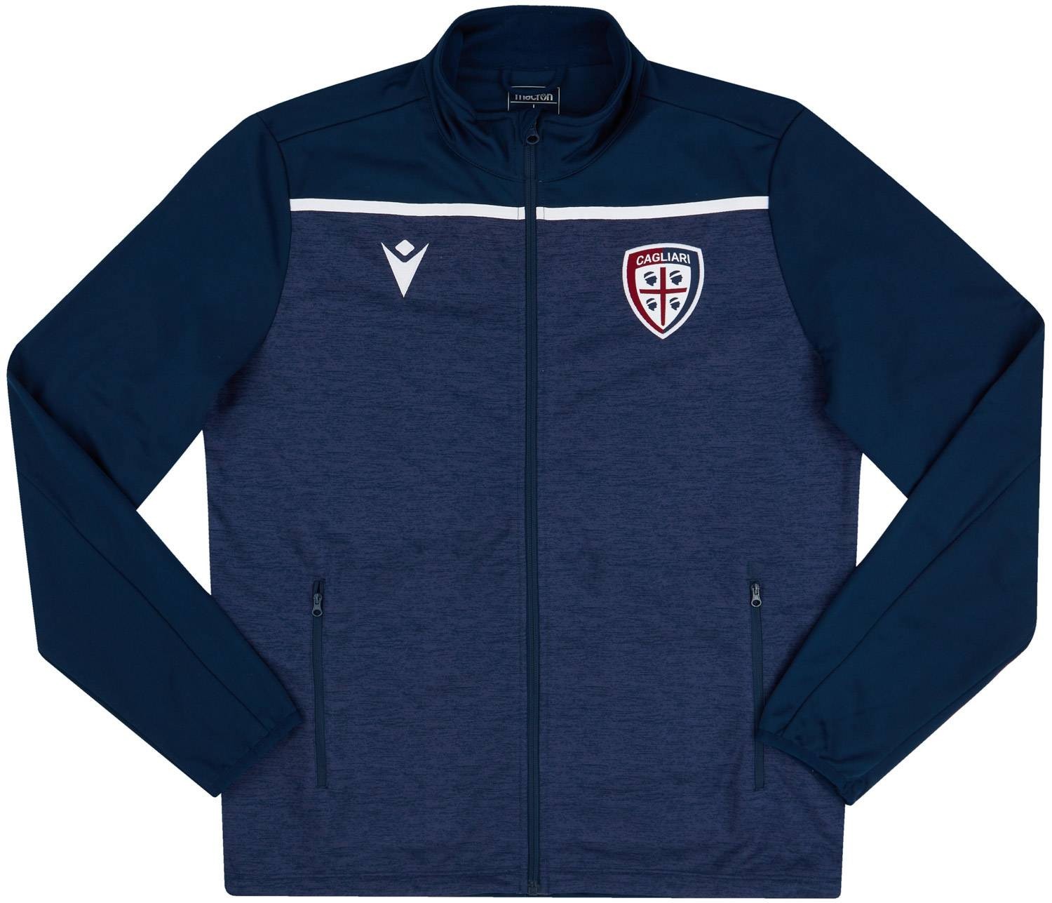 Macron Mens 2019-20 Cagliari 100Th Anniversary Track Jacket / Navy / RRP £64.99