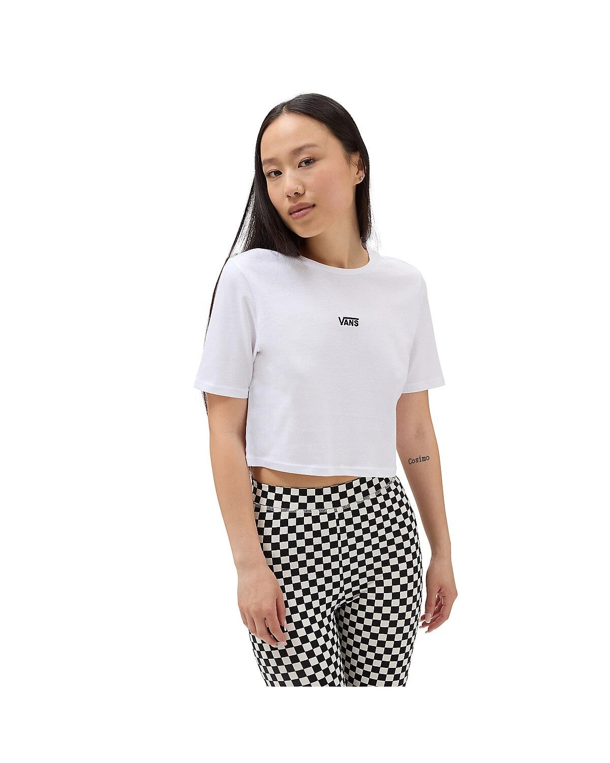 Vans Women's Flying V Crop Crew Sport T-Shirt / White / RRP £25