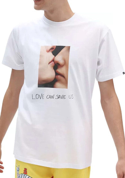 Vans Mens T-Shirt / Love Can Save Us / Pride White / RRP £35