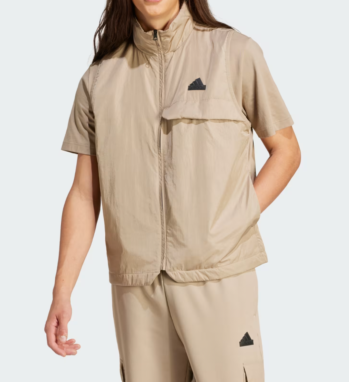 Adidas Mens Lightweight Gilet Vest / City Escape / Beige / RRP £65