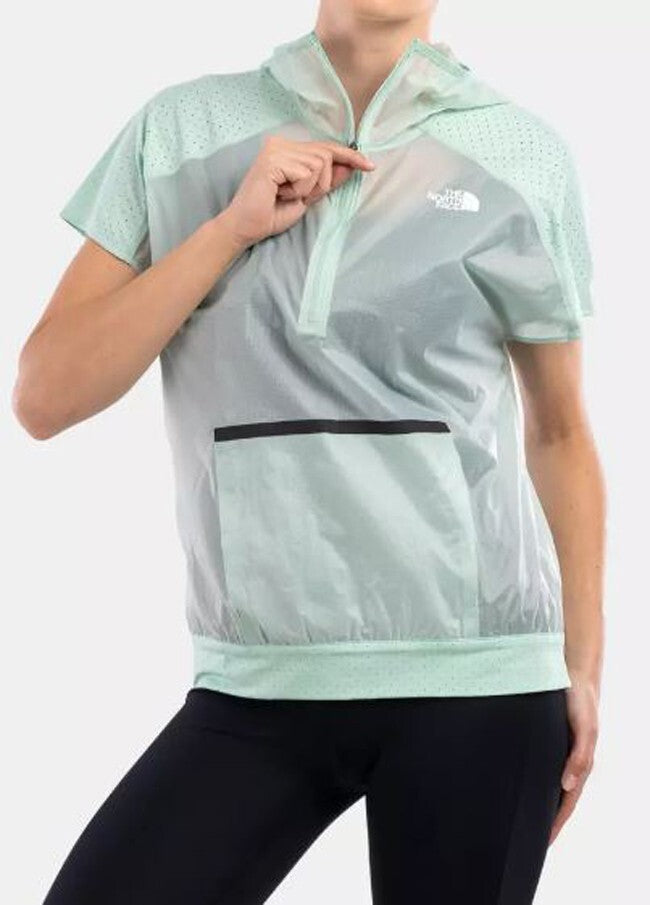The North Face Womens Green 100 Glacier Wind Running Hoodie / RRP £70