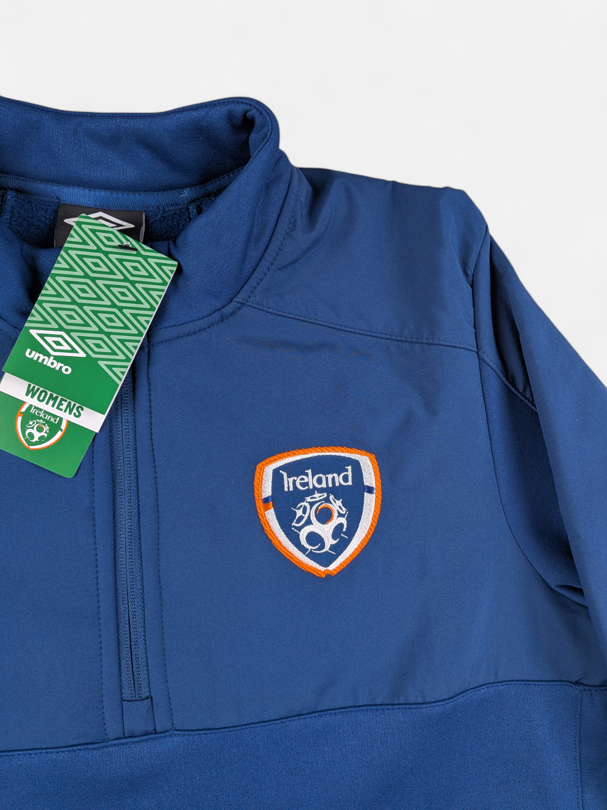 Umbro Womens 2020-21 Ireland 1/4 Zip Training Top / BNWT / Blue / RRP £45