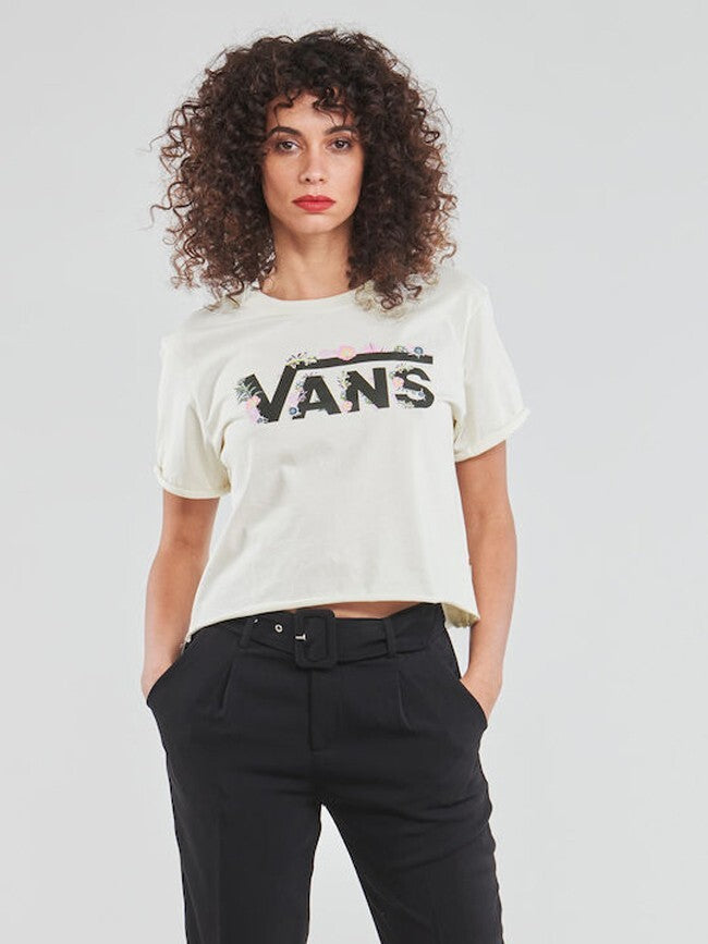 Vans Womens Blozzom Roll Out T-Shirt / Marshmallow / RRP £25