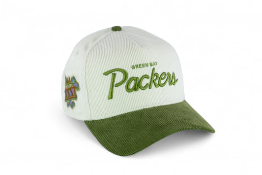 New Era Green Bay Packers NFL Retro Cord A Frame Cap / Beige / RRP £40