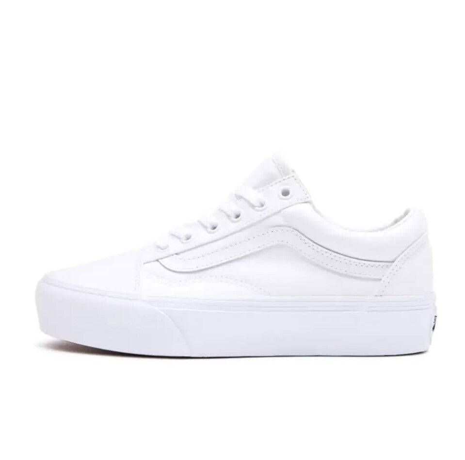 Vans Womens Old Skool Platform Trainers / White / RRP £80