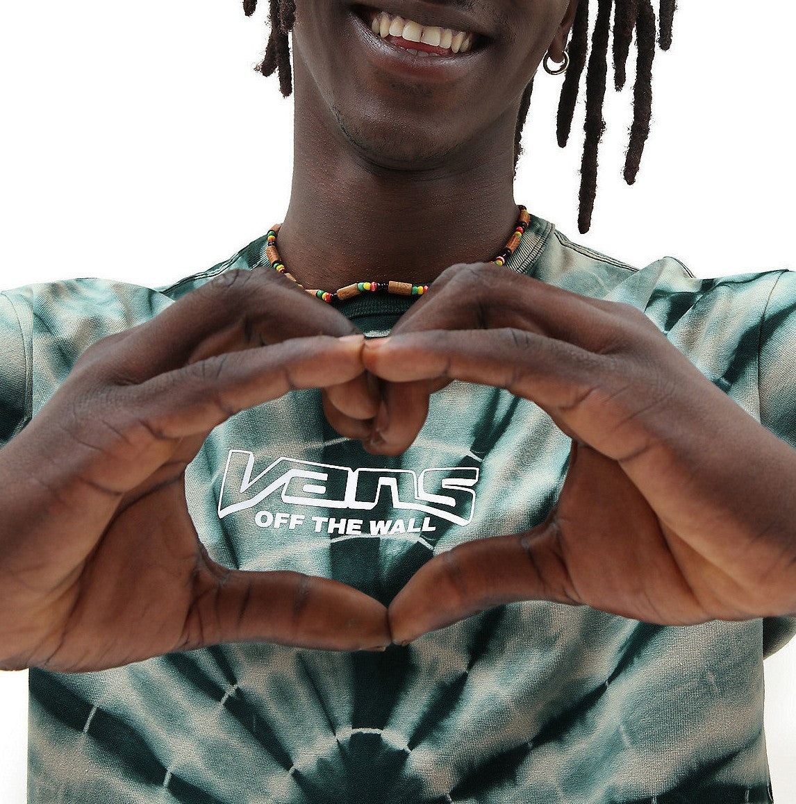 Vans Mens Off The Wall Classic Tie Dye T-Shirt / Green White / RRP £52