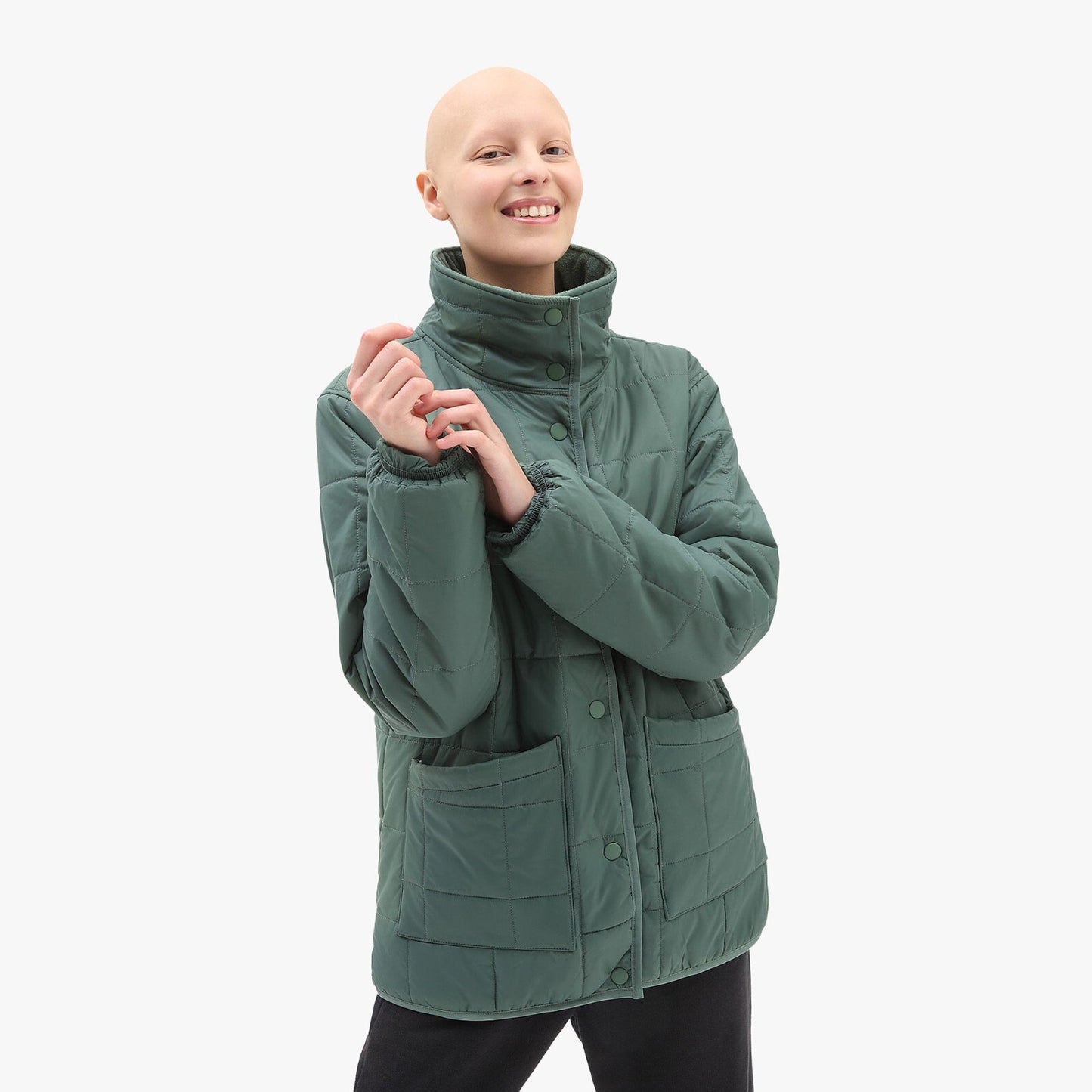 Vans Womens Which Way Quilted Puffer Jacket / Duck Green / RRP £110