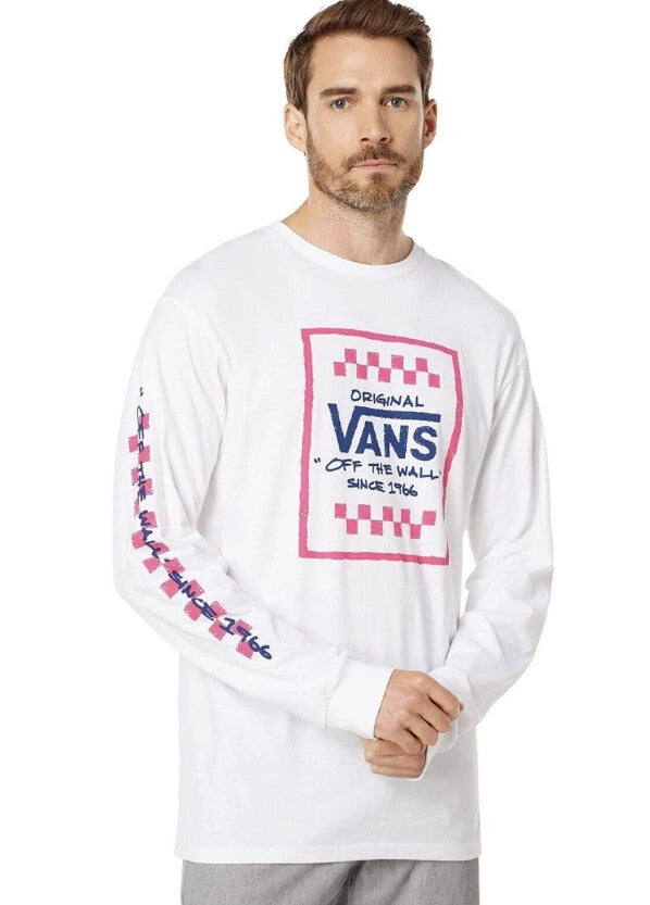 Vans Sketchy Past LS T-Shirt / White / Mens / RRP £32