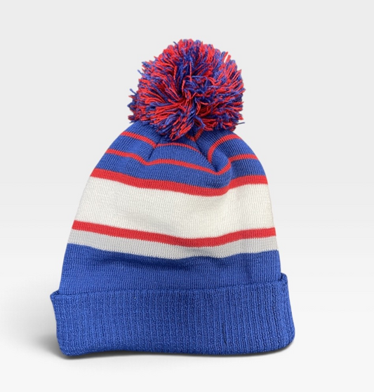 New Era Chicago Cubs Team Stripe Knit Hat / Blue / RRP £28