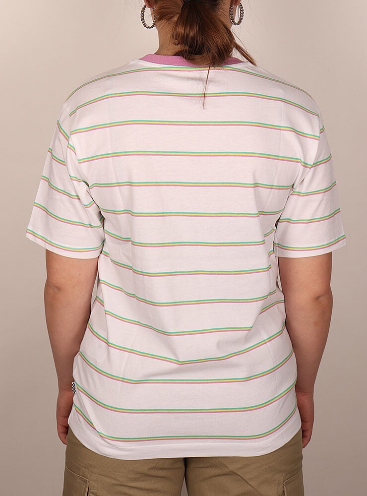 Vans Womens Mini Stripe Pocket T-Shirt / White / RRP £28