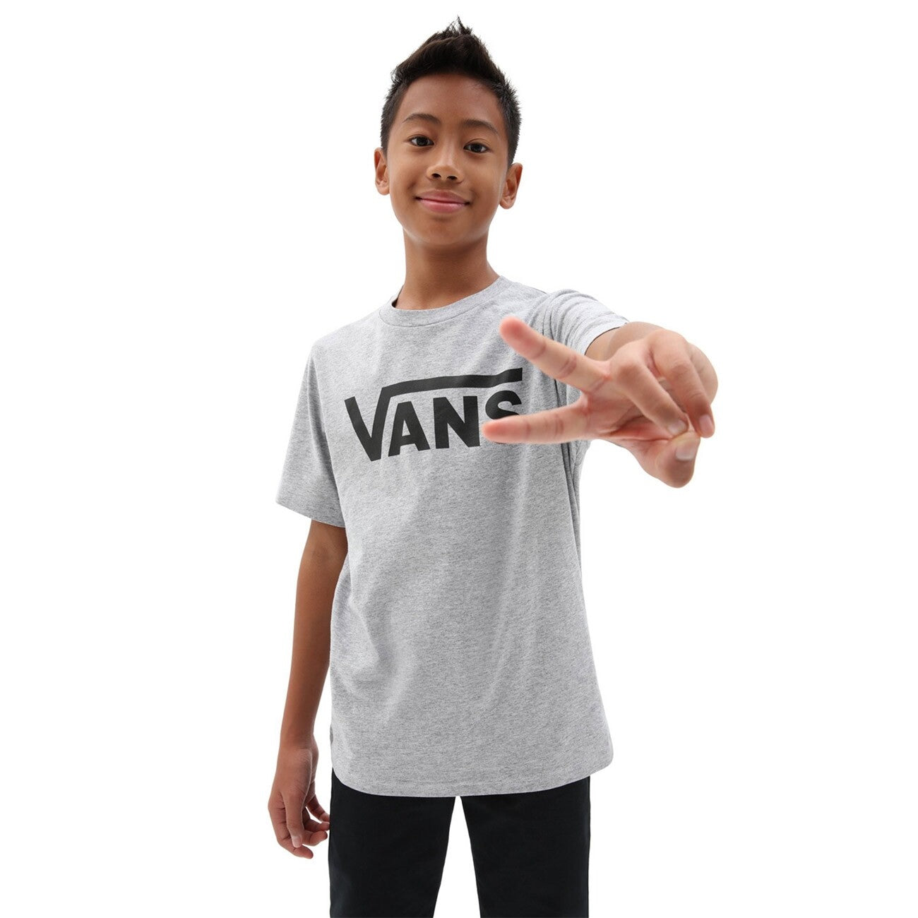 Vans Classic Logo T-Shirt / Athletic Heather-Black / Kids / RRP £21
