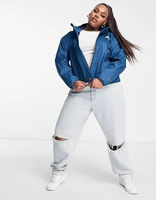 The North Face Women’s Plus Size Cropped Quest Rain Jacket / Blue / RRP £100