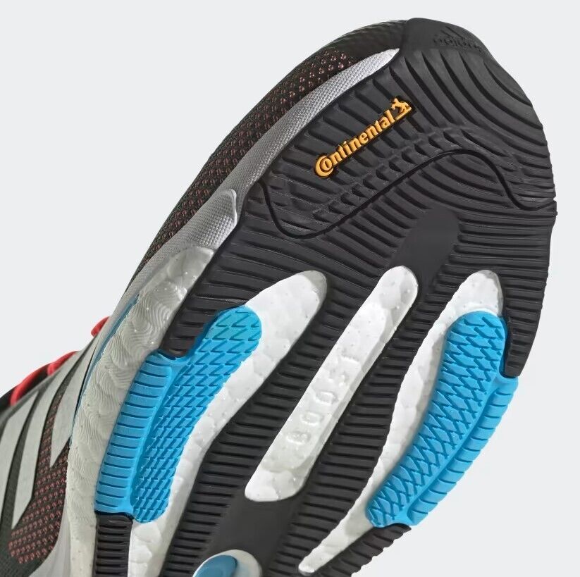 Adidas Mens Solar Glide 5 Trainers / Black Silver Orange / RRP £120