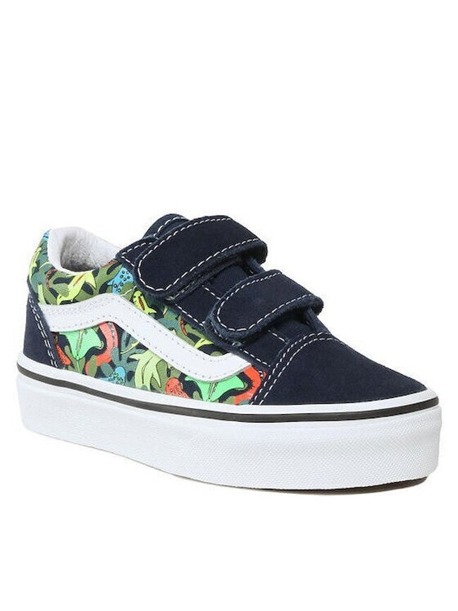 Vans Kids Old Skool 2 Strap Trainers / Blue Plant / RRP £45