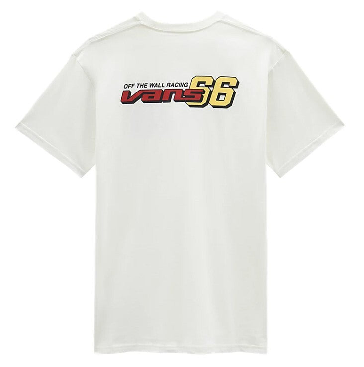 Vans Mens 66 Race Logo Mens Short Sleeve T-Shirt / Marshmellow White / RRP £32