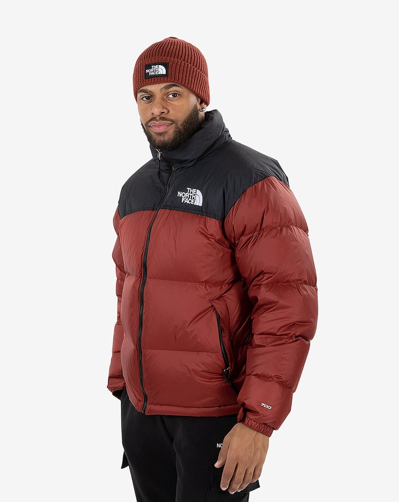 The North Face Mens 1996 Retro Nuptse Puffer Jacket / Brick Red Black /RRP £315