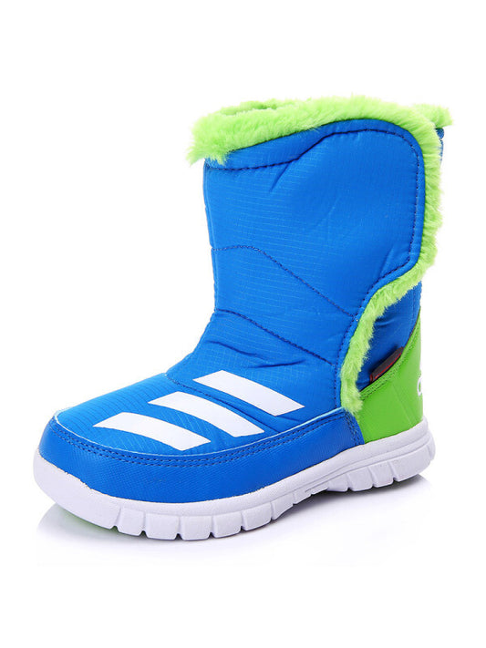 Adidas Youth Kids Lumi Lumi Snow Winter Boot Trainer / Blue White / RRP £52