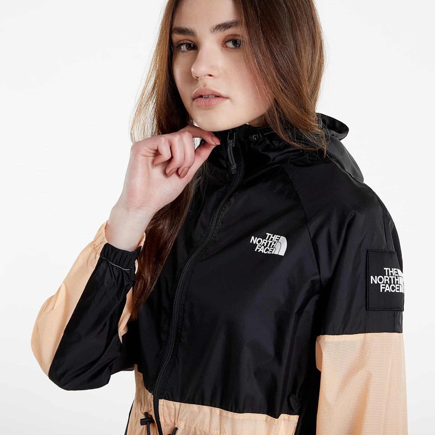 The North Face Womens Phlego Wind Jacket / Apricot Ice/TNF Black / RRP £135