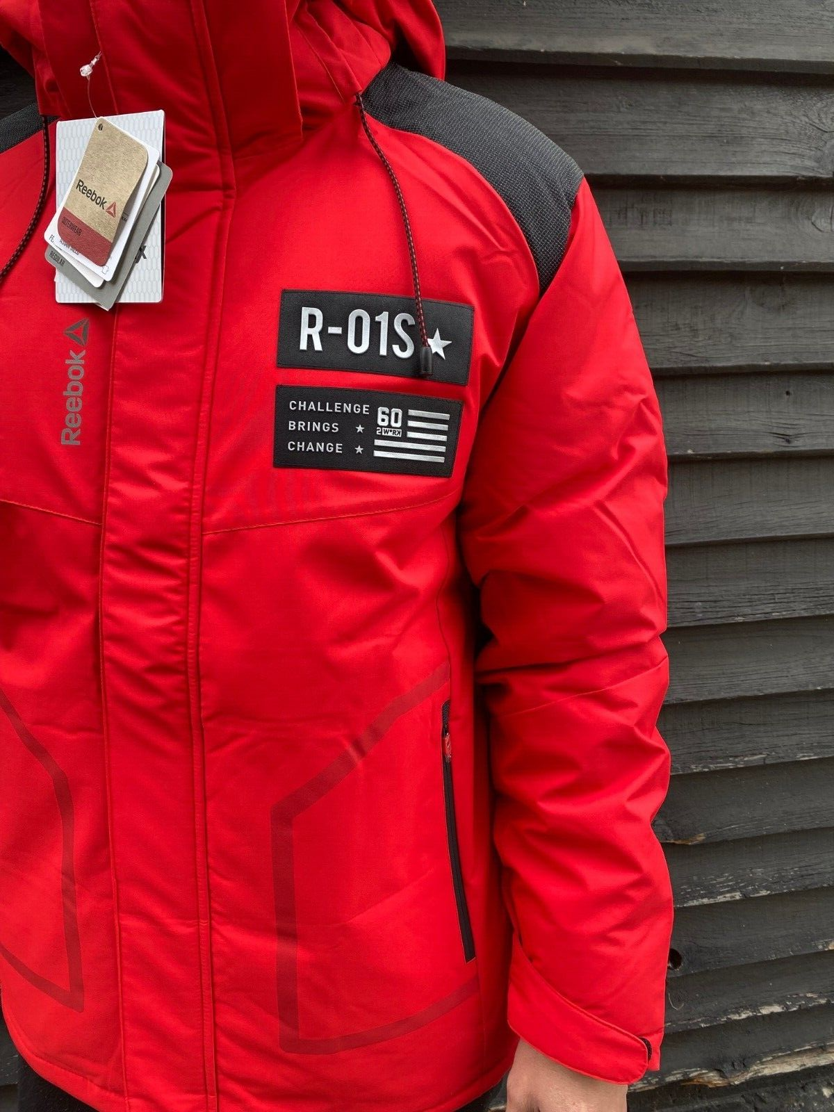 Reebok Men's One Series Siberian Down Winter Jacket / RRP £250 / Red Black