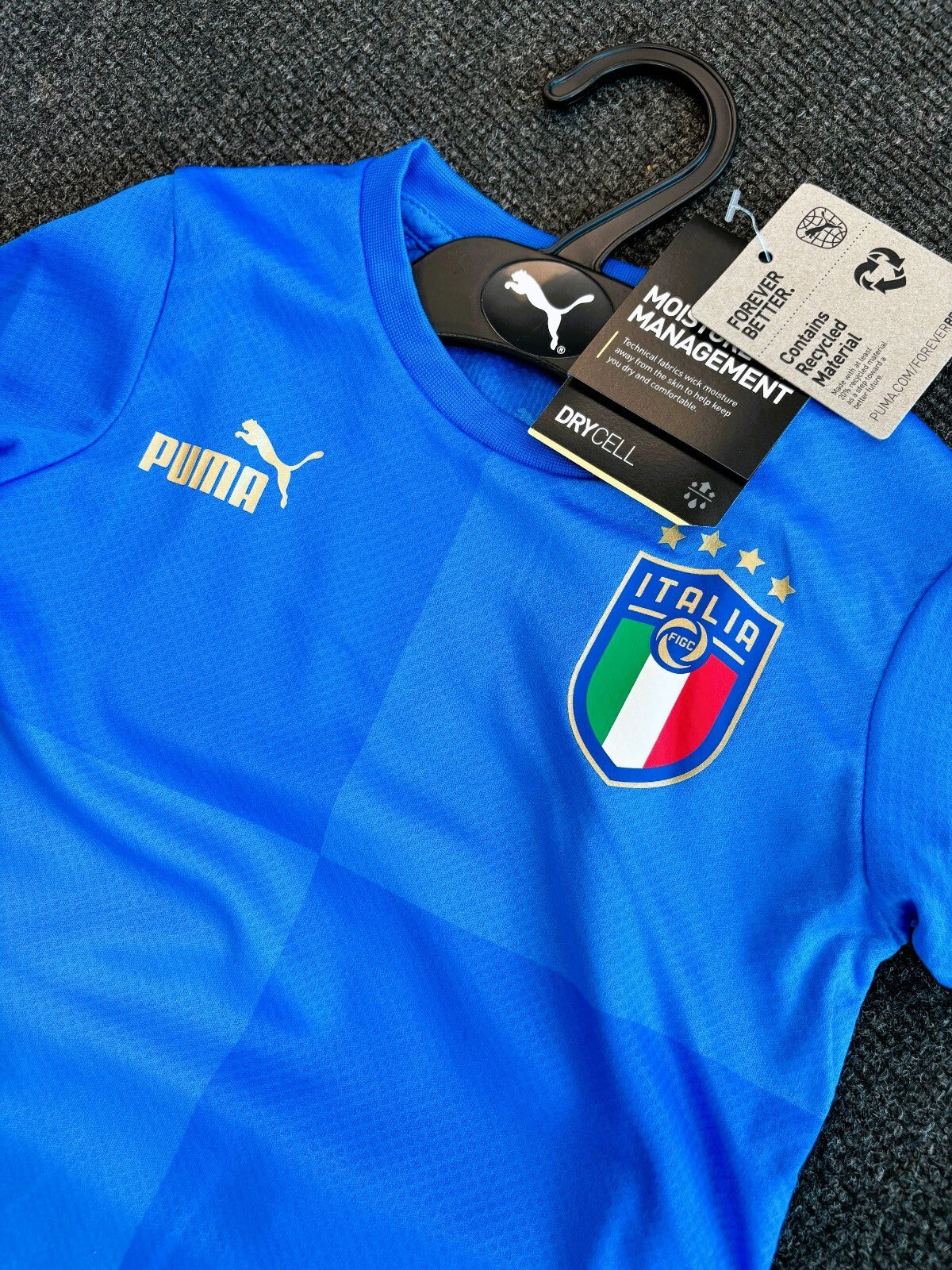 Puma Toddler Italy 22-23 Home Full Football Kit / Blue White / RRP £50