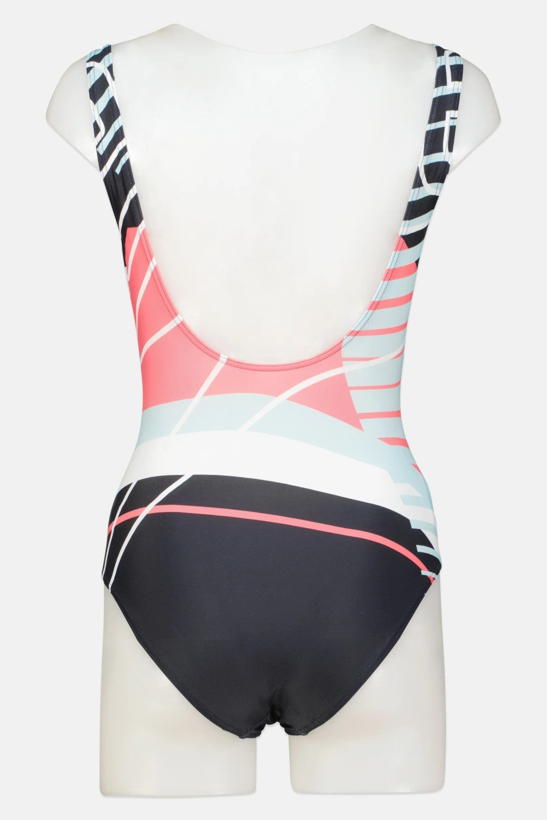Speedo Women's Endurance+ U-Back Swimsuit / Black White Red / Swimwear / RRP £36