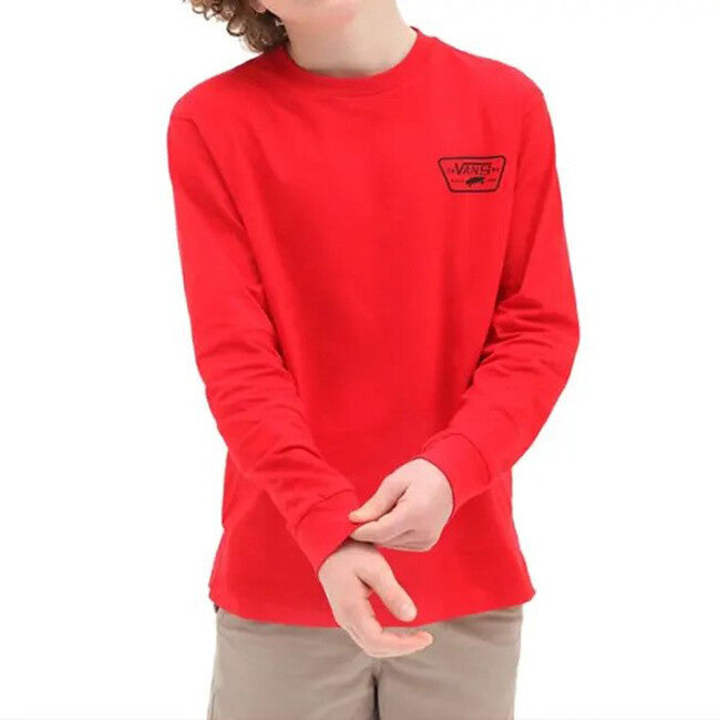 Vans Kids Boys Full Patch Back T-Shirt / Red / RRP £32