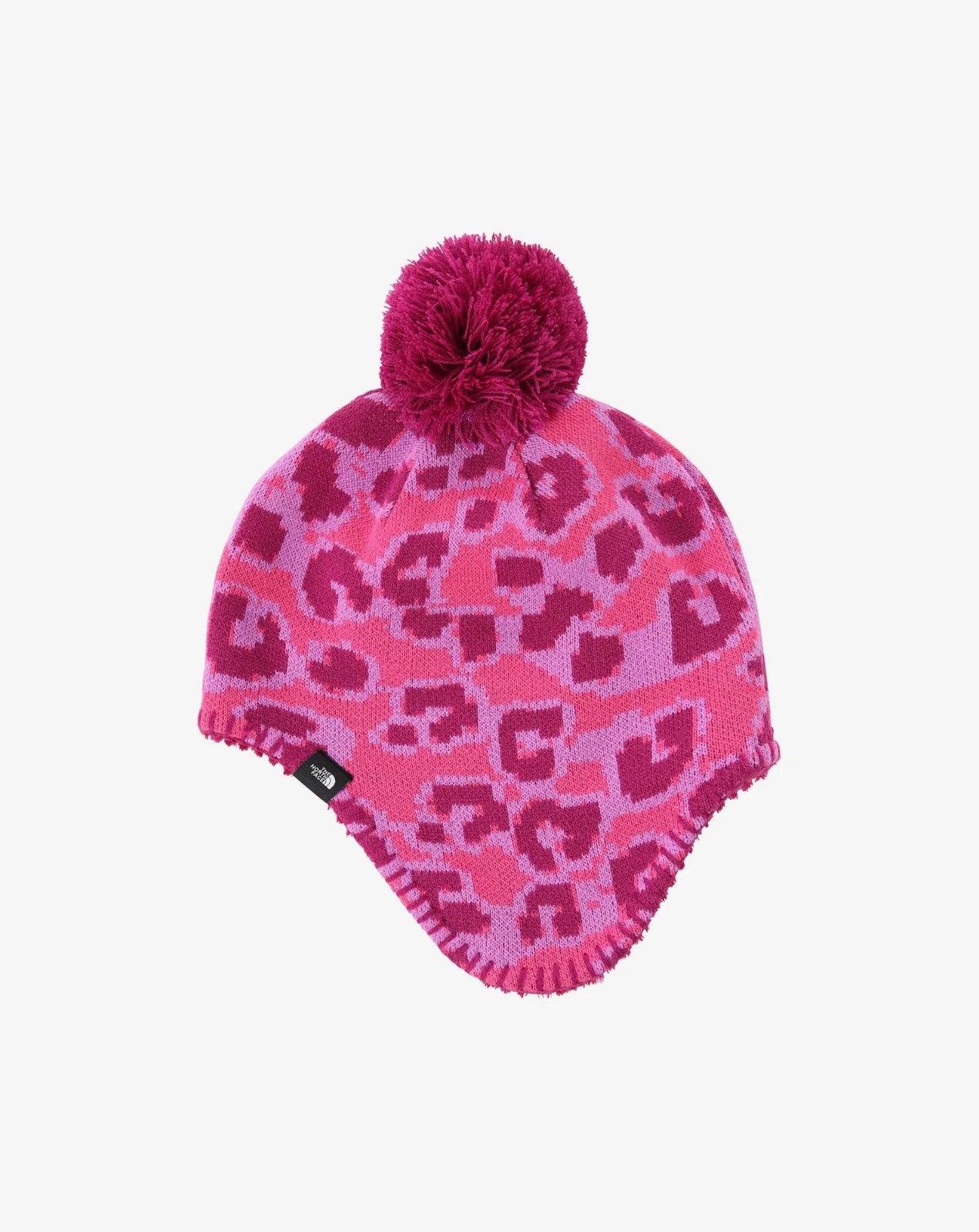 The North Face Youth Littles Faroe Beanie / Pink Leopard Print / BNWT / RRP £25