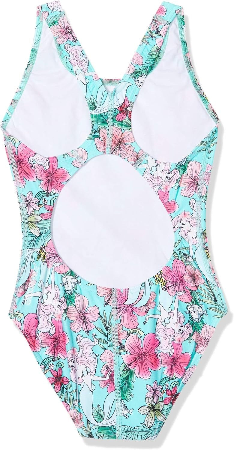 Speedo Girls Disney Little Mermaid Splashback Swimsuit / Coral Pink / RRP £24