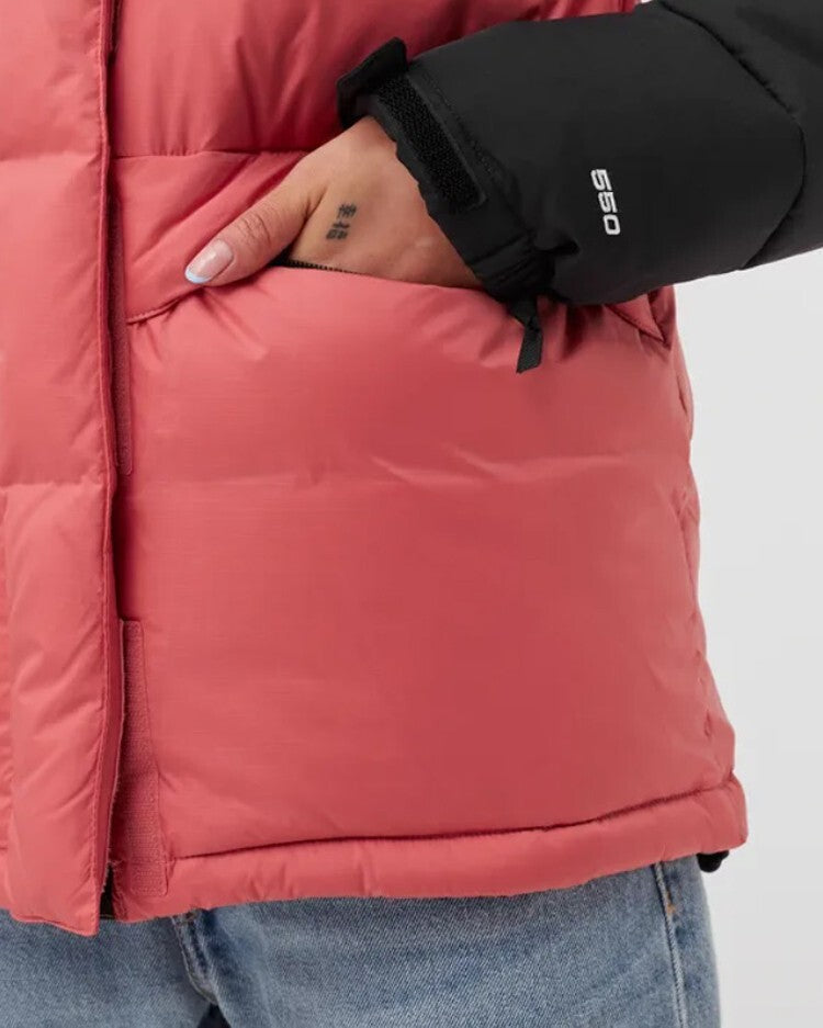 The North Face Womens Pink Black Himalayan Down Parka Jacket / RRP £360