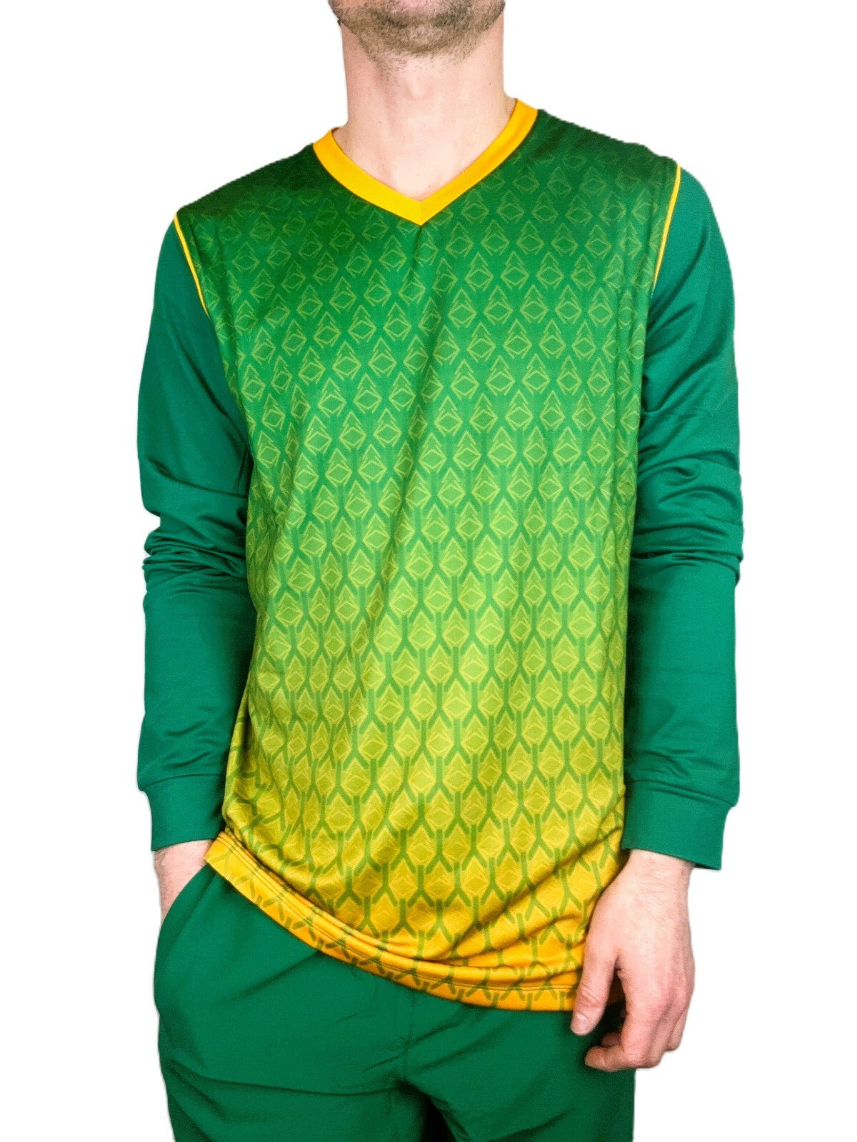 Castore Mens Cricket Training Pullover Sweatshirt / Green Yellow / RRP £55
