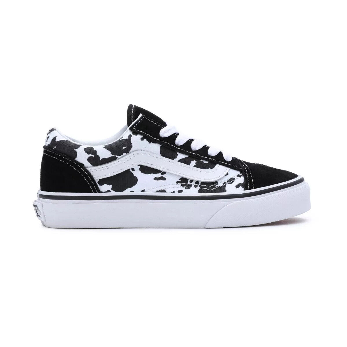 Vans Kids Old Skool Trainers / Black White Cow Print / RRP £40