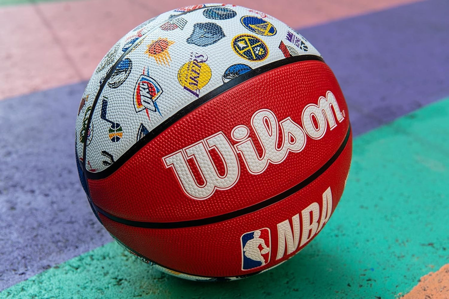 Wilson NBA All Team Logo Basketball / White / RRP £45