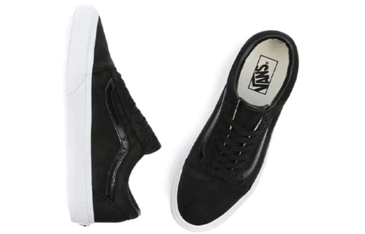 Vans Unisex Old Skool Trainers / Matte Shine Black True White / RRP £75
