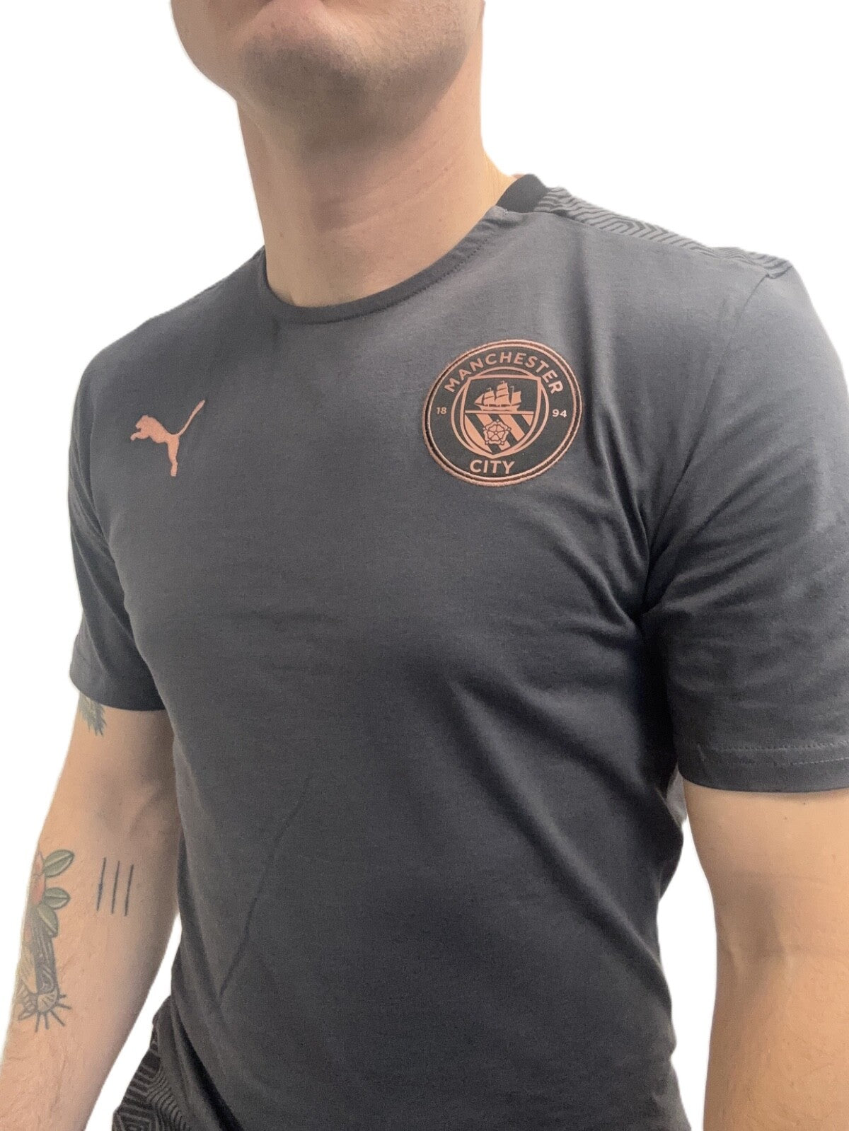 Puma Mens Manchester City Casuals Tee / BNWT / Grey / RRP £35