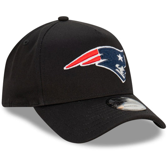 New Era Adult New England Patriots 9Forty A-Frame Adjustable Cap / Black/RRP £27