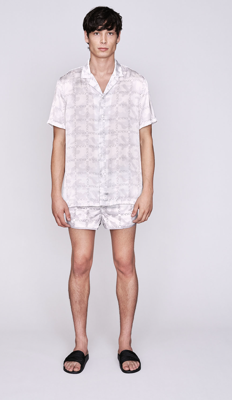 Hermano Mens White Camo Print Racer Swim Shorts / BNWT / RRP £35