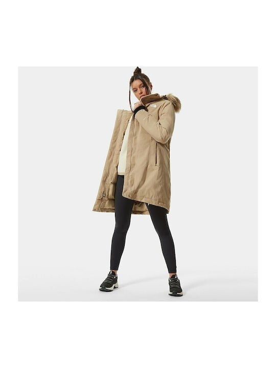 The North Face Women Arctic Parka Jacket Coat / Hawthorne Khaki / RRP £395
