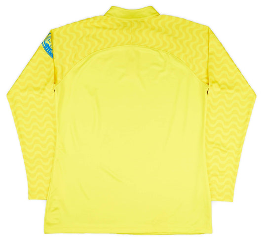 Six5Six Mens Estoril LS Football Training Shirt / Yellow / RRP £40