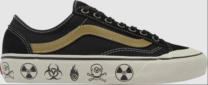 Vans Mens Dark Aloha Style 36 Decon SF Shoes / Black / Antique White / RRP £60