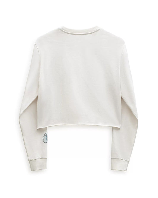 Vans Women's Dewdrop Box Crop Long Sleeve T-Shirt / White / RRP £40