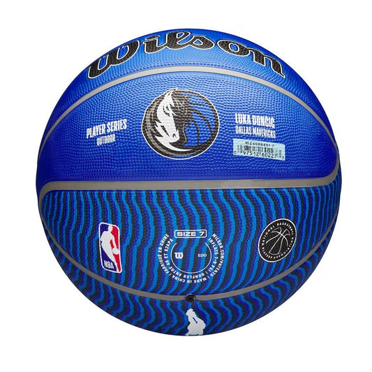 Wilson NBA Dallas Mavericks Player Icon Luka Doncic Basketball / Blue / RRP £39