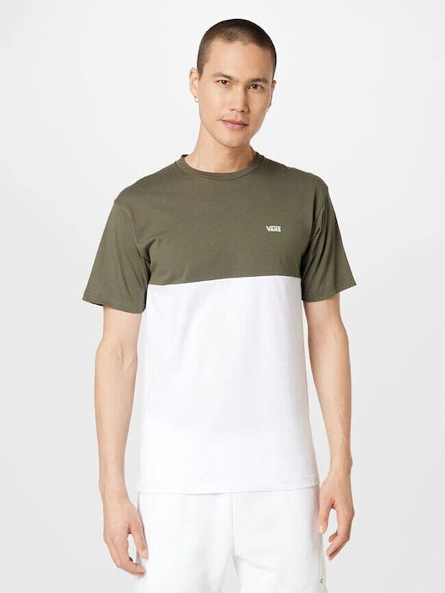 Vans Mens Colorblock T-Shirt / White, Grape Leaf / RRP £24