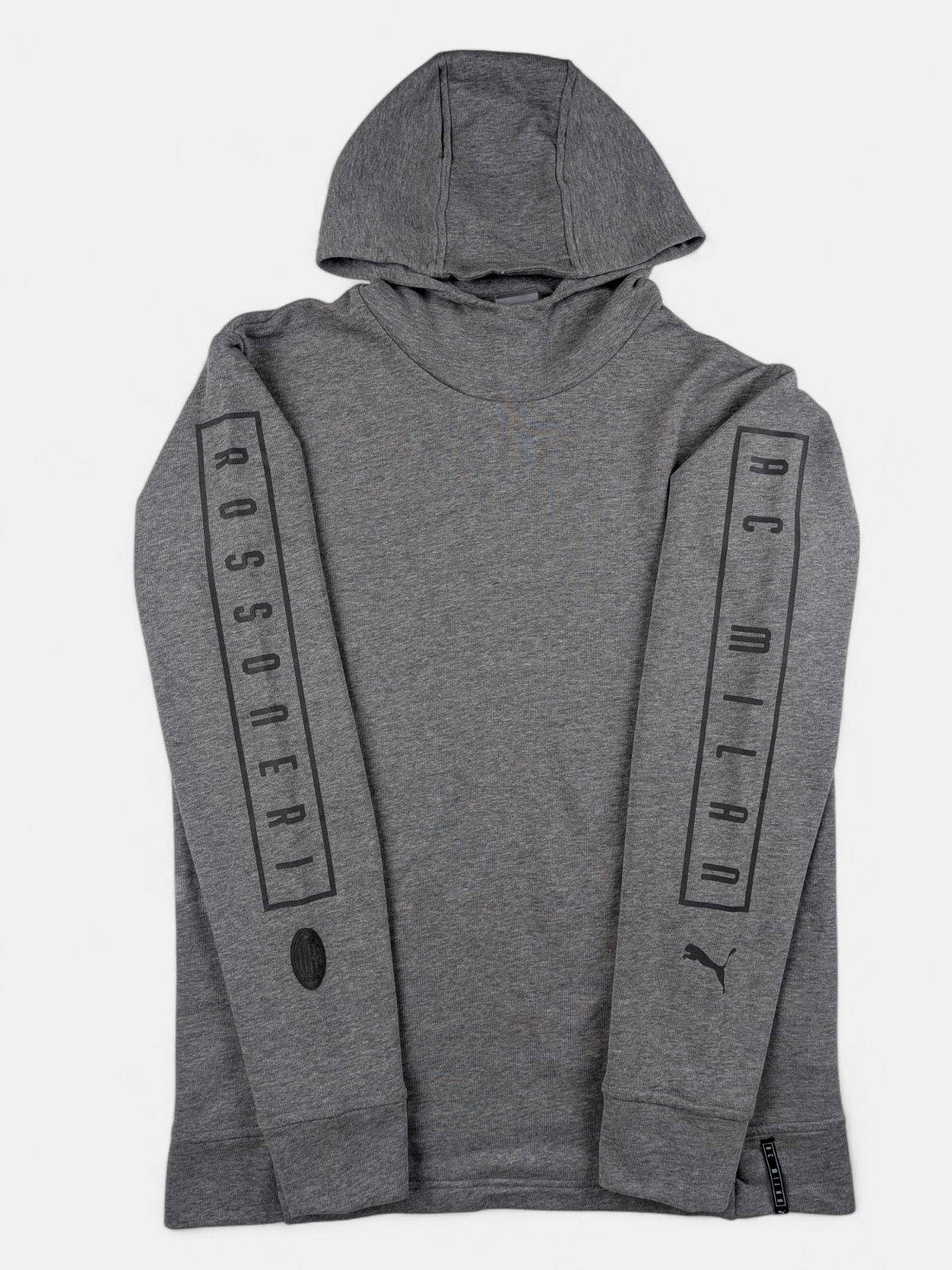 Puma Mens 2018-19 AC Milan Fan Slogan Hooded Top / BNWT / Grey / RRP £60