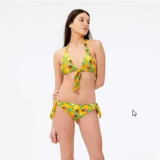 Vilebrequin Flow Bikini Top / Yellow Green / Womens / RRP £130