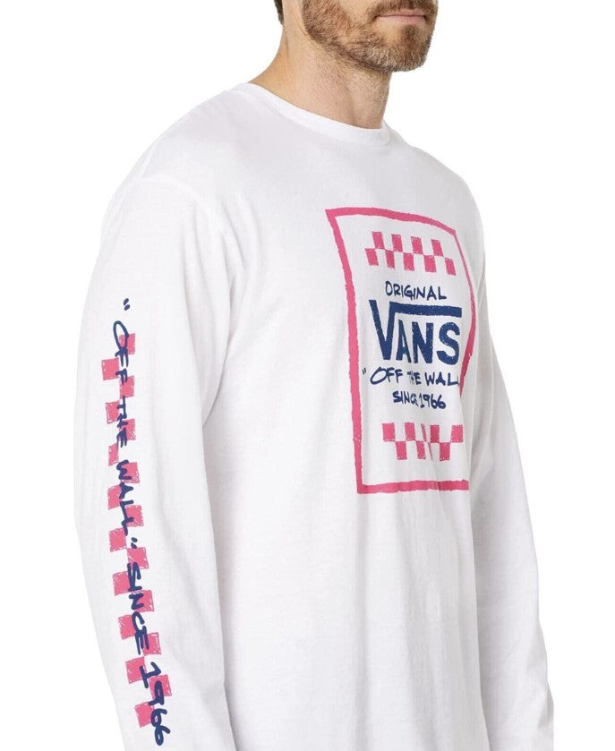 Vans Sketchy Past LS T-Shirt / White / Mens / RRP £32