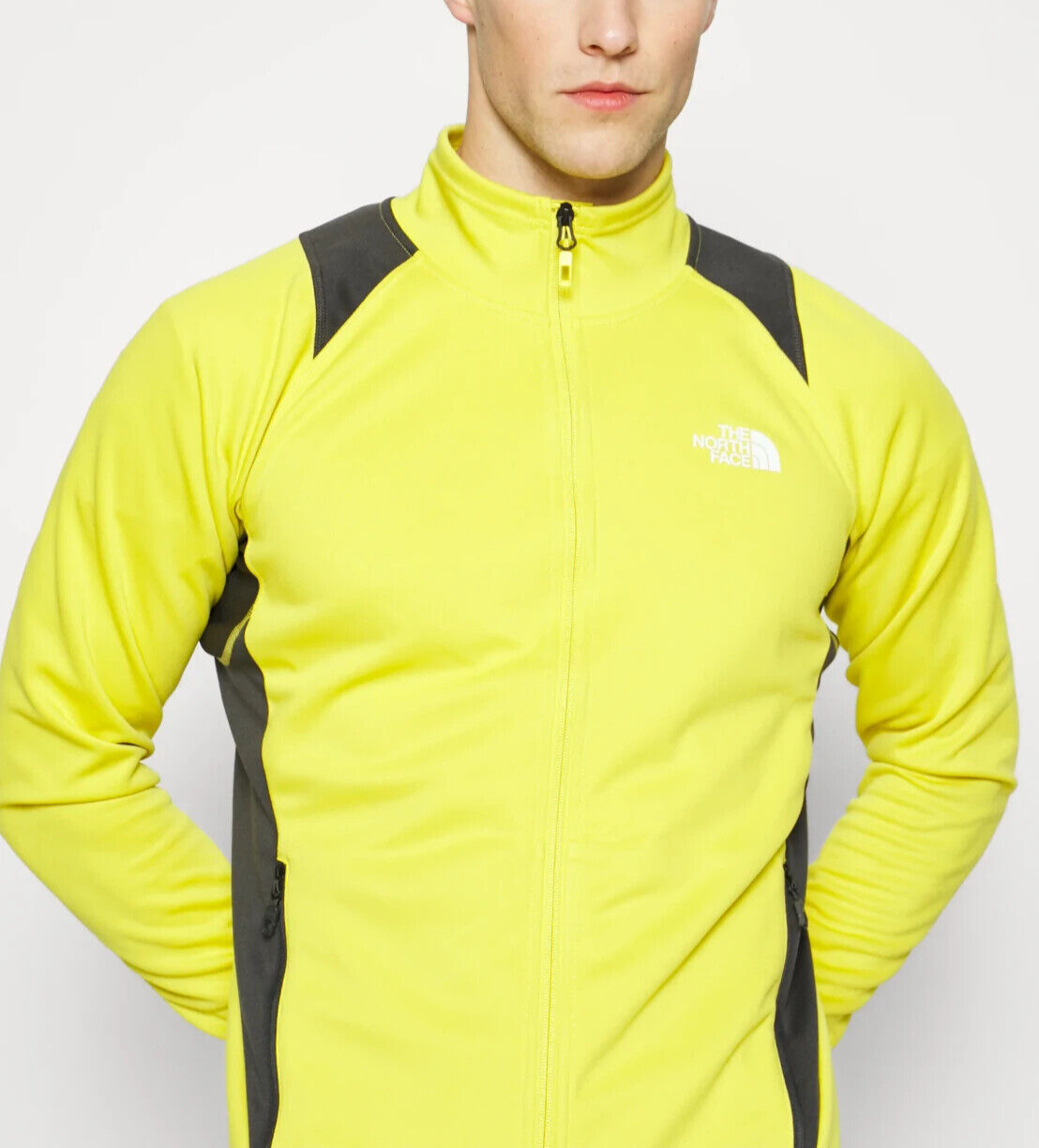 The North Face Men's Athletic Outdoor Full Zip Midlayer Jacket / Yellow RRP £90