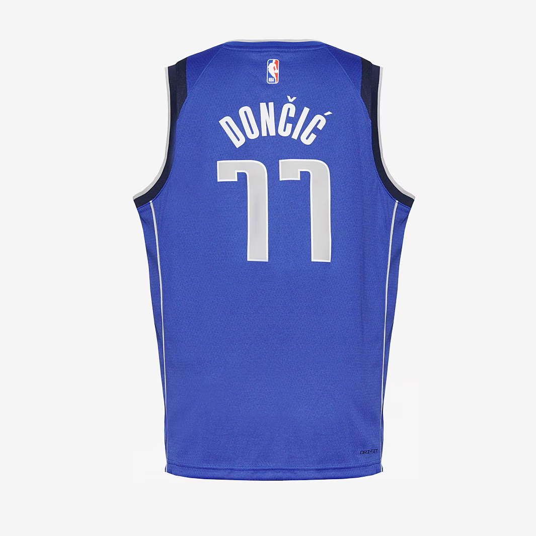 Nike Mens Dallas Mavericks Luca Doncic Basketball Vest Jersey / Blue / RRP £100
