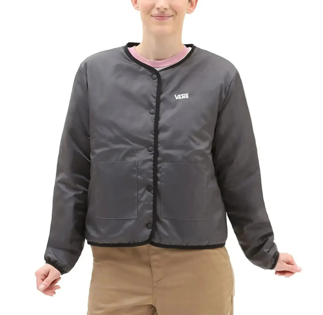 Vans Womens Reversible Quilted Puffer Jacket / Black / RRP £80